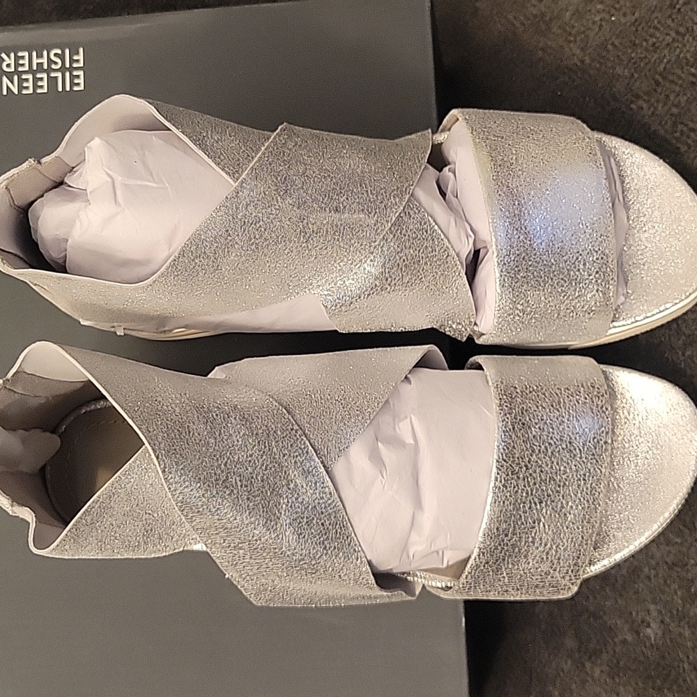 Eileen Fisher silver platform
